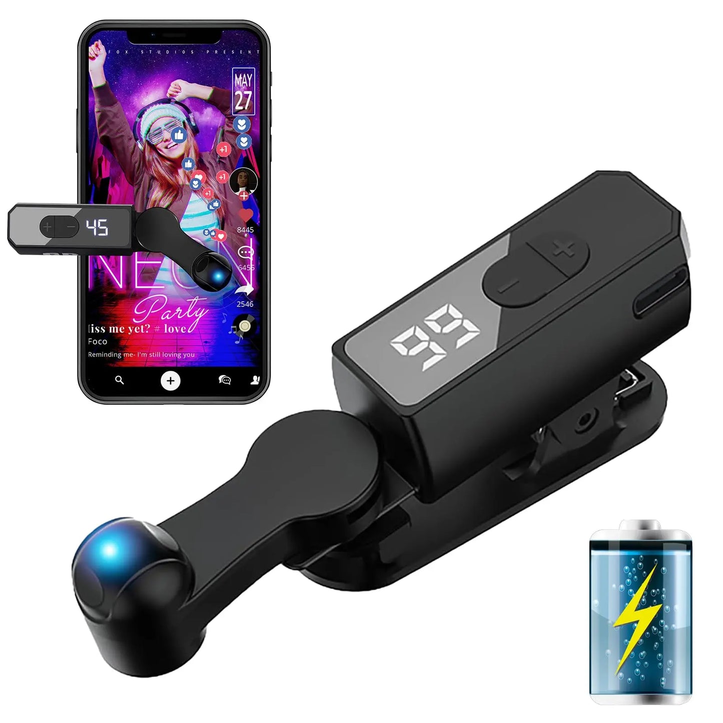 2026 Rechargeable Version Automatic Clicker - Auto Clicker Speed Tool – Fast Screen Tap Simulator for Smartphones and Controllers | Smart Trigger for Shopping, Rewards, Live Broadcast Likes and Tasks Portable Selfie #Summervibes