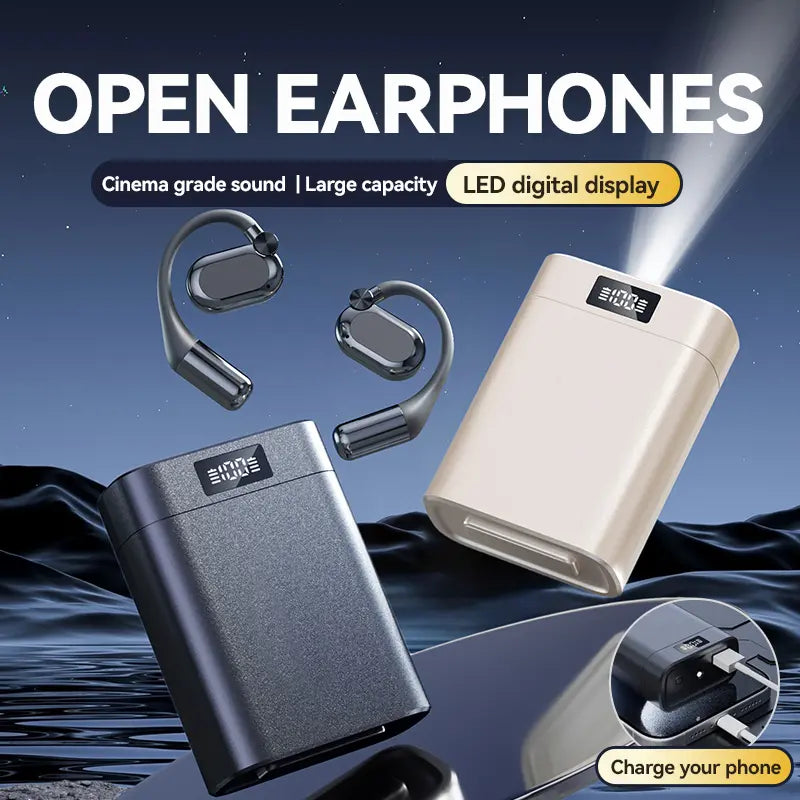 Bluetooth Earbuds with Smartphone Charging Support 45 Hours Playtime Hifi Bass ENC Noise Cancelling Bluetooth 6.0 Sport Design,Father'Sdaygifts
