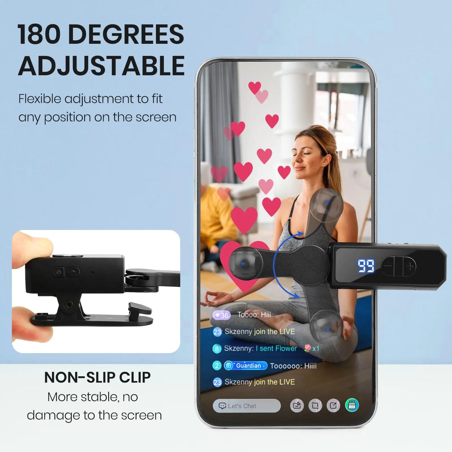 2026 Rechargeable Version Automatic Clicker - Auto Clicker Speed Tool – Fast Screen Tap Simulator for Smartphones and Controllers | Smart Trigger for Shopping, Rewards, Live Broadcast Likes and Tasks Portable Selfie #Summervibes