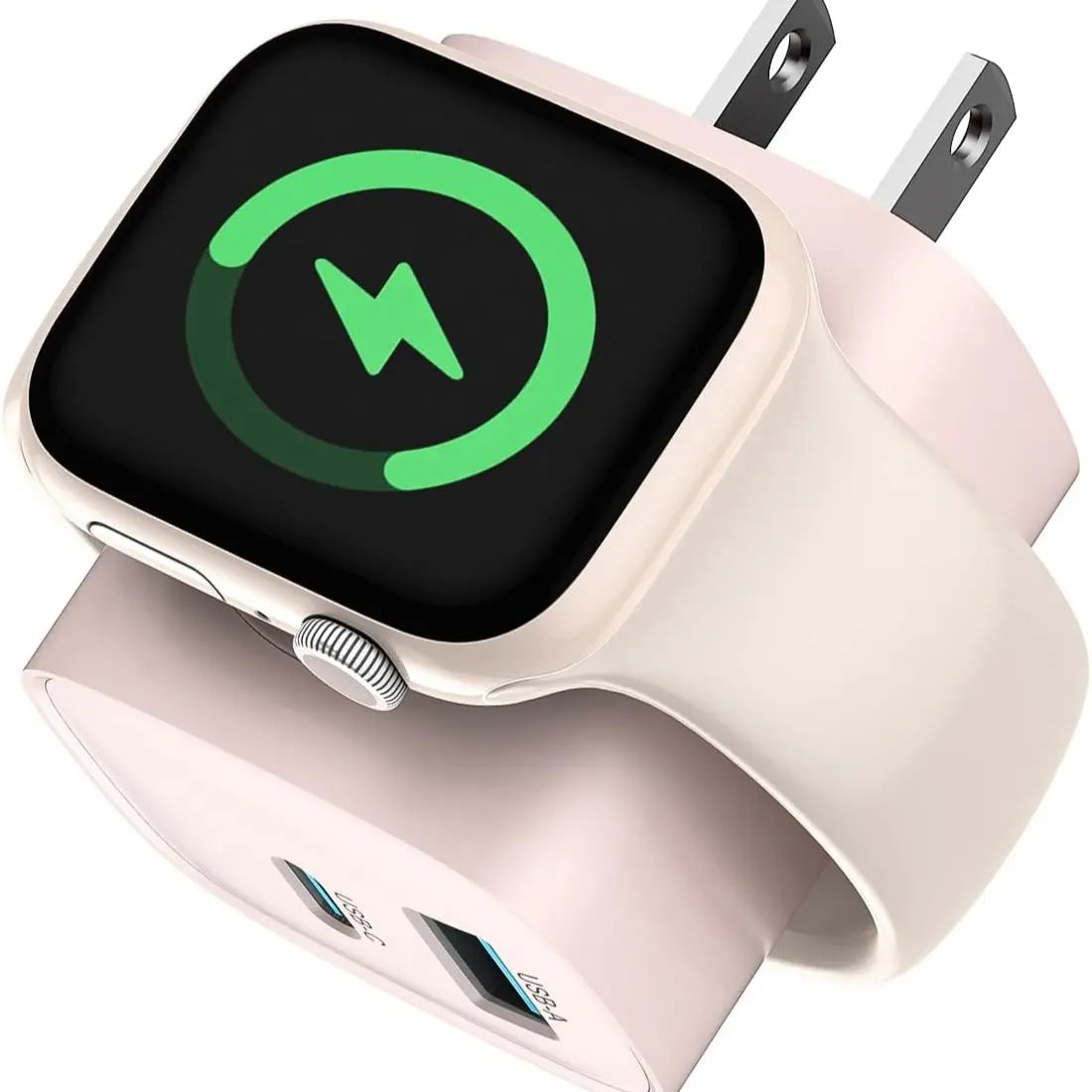 Charging Blocks for Apple Watch, 3-In-1 PD 20W USB C Charger Block with Built-In Wireless Watch Charging, Dual Ports Wall Charger Compatible with Iphone,Iwatch